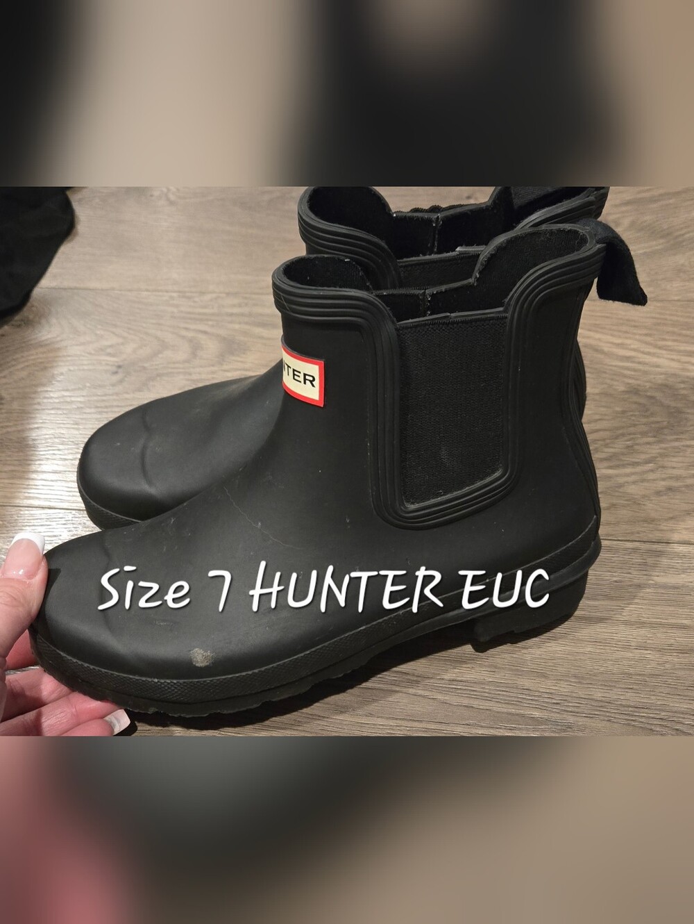 Hunter Black Low Rain Boots
